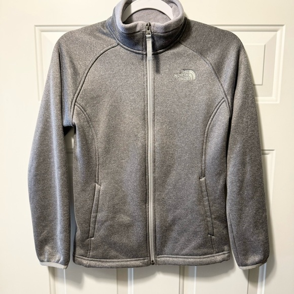 THE NORTH FACE Youth Girls sz L Gray Fleece Zip Jacket - Picture 1 of 13